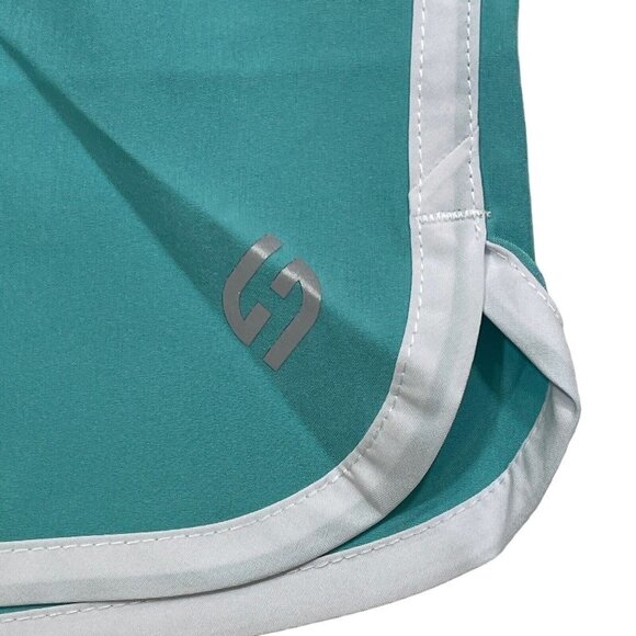 HODO SPORTS Women's Running Workout Shorts Size XS Green‎ Teal Drawstring NWT - Picture 5 of 12